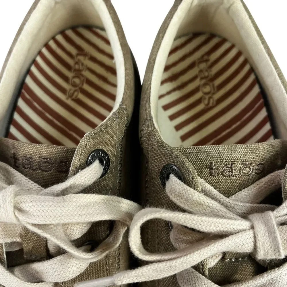 Taos Star Lace Up Canvas Beige Sneakers Shoes Size‎ 9.5